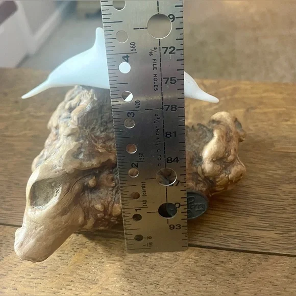 John Perry Vintage single dolphin Burlwood sculpture - Picture 10 of 10